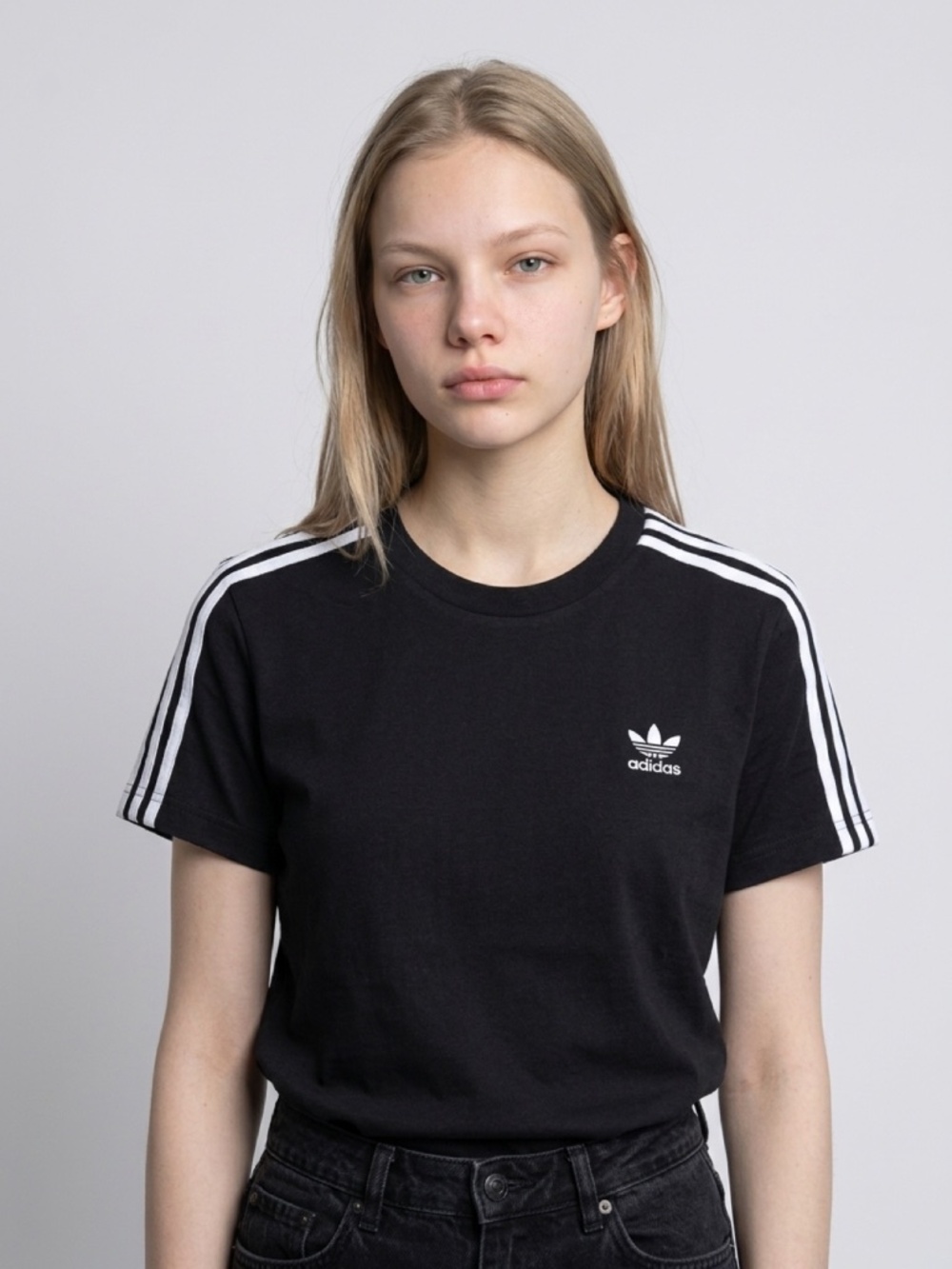 Adidas Women's 3-Stripe T-Shirt | Black | New With Tags | W 3S T